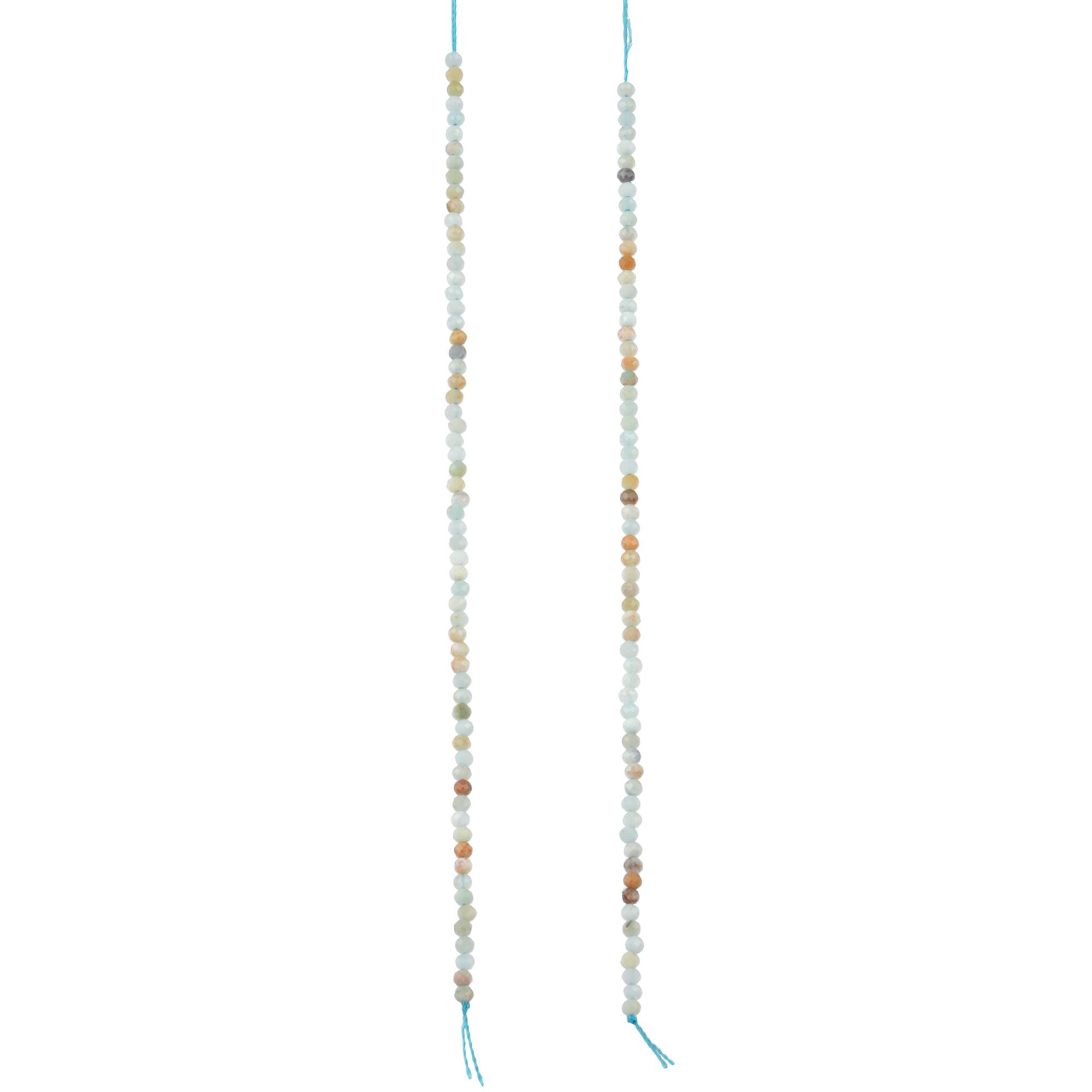 Faceted Amaonzite Round Beads, 2mm by Bead Landing™